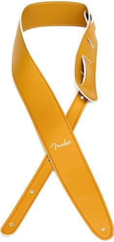 Fender »VEGAN LEATHER STRAP« Leder Gitarrengurt - 6.3cm Breite - Farbe: Butterscotch Blonde, 0990647050, 40-55 (101.6-139.70 cm)
