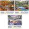 Bits and Pieces,Vorteilsset mit drei (3) 1000 Teilen Puzzles für Erwachsene – jedes Puzzle misst 50.8x68.6 cm – 1000 Stück Herbst-, Frühlings-, Winterkabinen-Puzzles von Künstler Bigelow Illustrations