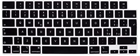 MMDW Italian Language Keyboard Cover Silicone Protective Skin Keyboard Protector for MacBook Pro 14 inch 2021 M1 Pro/M1 Max A2442 &for MacBook Air/Pro Retina, 13-13.3 inch Notebook European Layout