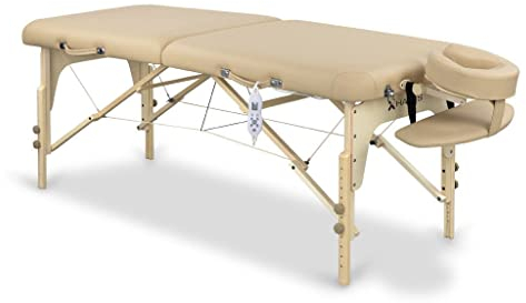 HABYS Therma Top | Holz Massageliege Behandlungsliege Therapieliege Massagebank | Höhenverstellbare Tragebares mit Heizung | 210 x 70 cm | MDR-Zertifizieriung | Beige