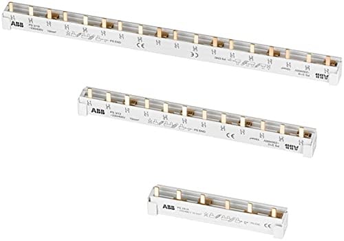 ABB Phasenschiene 4Ph., 12Pins, 10qmm ABB PS4/12A, Schwarz, Schraube, Kunststoff, Terminalblock