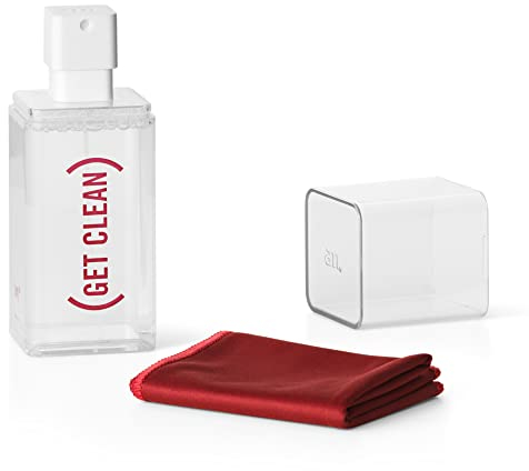 am Nettoyeur Écran Portable Tout-en-Un avec Chiffon Microfibre 175ml | Rechargeable pour Téléphone, MacBook, Ordinateurs, Écrans de Voiture | Respectueux de l'environnement | Red