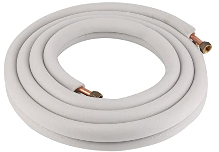Tubos de cobre de 13 pies, tubo de aire acondicionado de 1/4 1/2, tubo de bobina de aluminio aislado, tubo refrigerante, mini juego de línea de cobre dividido para aire acondicionado