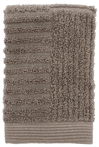 Zone Denmark Classic Waschlappen/kleines Handtuch, 100% Baumwolle, 30 x 30 cm, Taupe