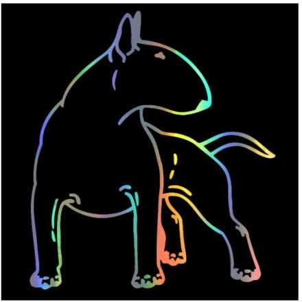 GAETOYEN Auto Sticker Autoaufkleber 18Cm(7.08 In) Bullterrier Hund Auto Aufkleber Persönlichkeit Aufkleber Laptop Koffer Motorrad Autozubehör Dekoration PVC, (Csyj1S1240)
