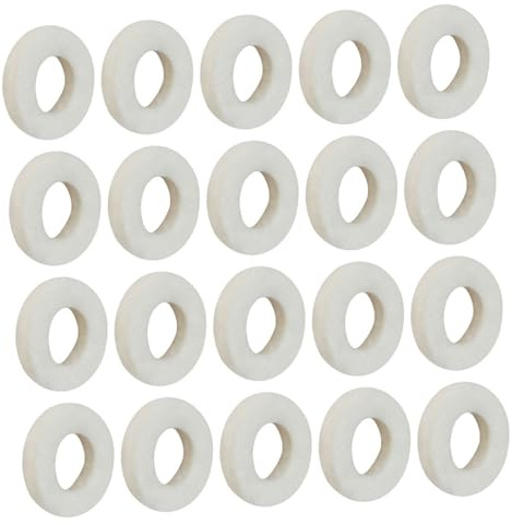 MILISTEN 40 Pcs Keypad Trompete Parts Trompete Replacement Parts Trompete Valve Tops Trompete Valve Pads Trompete Cap Trompete Accessories Trompete Mat Felt Musical Instrument White Keyboard
