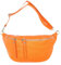 XXL Damen echt Leder Tasche Brusttasche Crossbody Schultertasche Umhängetasche Gürteltasche Crossover Ledertasche Slingntasche Unisex Bag Orange L