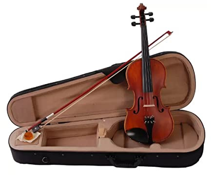 Arvada VIO-340 Violine 4/4 (Volle Größe), inklusive Transportkoffer, Bogen und Harz