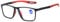 Lanomi Mode Kurzsichtige Blaulichtfilter Brille Rechteckig TR90 Rahmen Flexibel Leichte UV400 Schutz Outdoor Myopia Brillen für Damen Herren Schwarz Rahmen Rot Arm -2.0