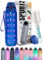 K-MART Water Bottle 1L, Sports Water Bottle with Time Markings, BPA-Free, Leak-Proof Drinks Bottle, Perfect for Running, Cycling, Gym, Yoga, Camping and Outdoor Activities, Blue