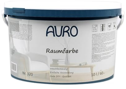 AURO Raumfarbe - Nr. 320-10 Liter Wandfarbe weiß für den Innenbereich