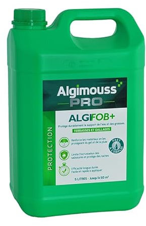 ALGIFOB+ - 5 LITRES - Imperméabilisant eau + graisses pour dallages, carrelage ALGIMOUSS - 048002