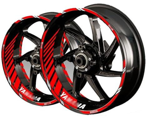 Motorrad Aufkleber Für Y&AMAHA Für Yzf Für R1 Für R3 Für R15 R1m Für R6 Für Mt07 Für Mt09 Für FZ6 Für R15 Für Wr450f Für Hp4 Aufkleber Felgenaufkleber Felgenaufkleber (Color : 20)