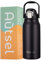 Autsel Bouteille Isotherme 1.7L Gourde Inox Isotherme avec Paille Gourde Sport Étanche Gourde Musculation avec Poignée, pour Le Sport, La Randonnée, La Maison, en Plein Air