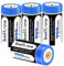 Battsea 900mAh Arlo Rechargeables Batteries pour caméras Arlo Lampe de Poche Système d'alarme Détecteur de fumée Microphone à capteur Intelligent (Lot de 4)