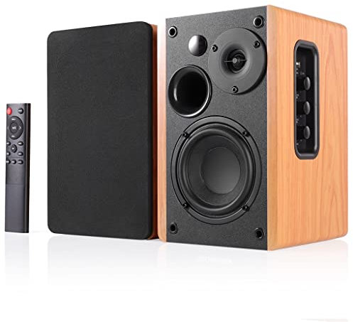 Boomboxes 80W Bookshelf Speaker 2.0 HiFi Speaker Sound System Wood Music Speakers for TV Computer Column Soundbar 4.5Inch USB