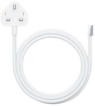 BMTick Replacement Power Cable for A1639 HomePod (1st Gen ONLY) Smart Speaker – 6ft/1.8m UK Power Cable and Plug. NOT compatible with HomePod (2nd Gen). White.