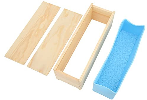 Kit Ecologico Per La Creazione di Sapone – Set di Stampi Per Toast Artigianali con Scatola in Silicio E Legno Per Principianti