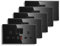 CNBINGO Double Switched Socket with 20W PD USB C and A Fast Charging Ports, Electric Power Sockets 2 Gang 13 Amp, Black Tempered Glass Panel Wall Outlet, 5 Pack