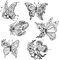 LIUCONGBD 6 Stücke Metall Schmetterling Wand Dekor, Wandbilder Decoration Aesthetic, Garten Schmetterling Skulptur Hängende Ornamente für Indoor Outdoor Garten Hof Haus Wände Dekor Schwarz