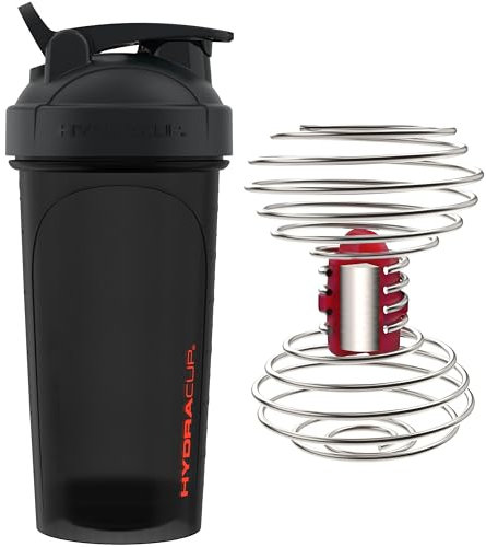 Hydra Cup ProFlow Shaker-Flaschen für Protein-Shakes, Shaker-Becher mit Kugel, Mixer-Schneebesen, Shaker-Flasche mit Griff, Travel To Go, BPA-frei, 1 Stück, 1 Stück