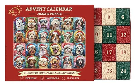 Adventskalender 2024 Weihnachts Puzzle, 1000 Teile Weihnachts Countdown Kalender 24 Boxen Puzzles Weihnachts-Advents-Countdown-Kalender, Feiern Sie Weihnachten Puzzles Für Erwachsene Und Kinder