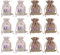 12 Stück Lavendelsäckchen, Leere Kordelzug Staubdichter Baumwollbeutel, Weiß und Leinenfarbe Jutesäckchen Beutel, Leere Lavendel Stoffsäckchen Zum Befüllen Beutel für Lavendel, Gewürze und Kräuter