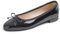 Feversole Women's Square Toe Low Heel Bow Tie Dress Pump Shoes Black Patent Size 6 UK