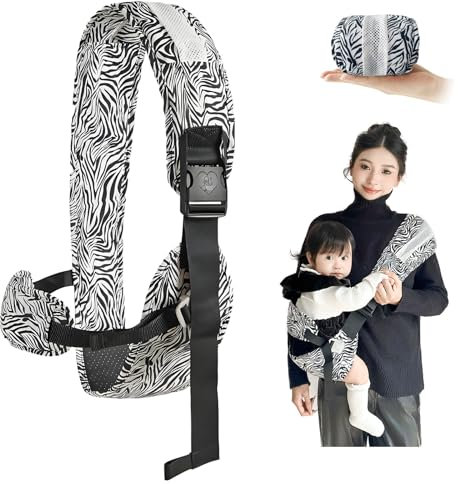 DINYOAN Porte-bébé ergonomique de 6 à 20 kg - Porte-bébé latéral avec sangle antidérapante et maille respirante - Écharpe de portage pour enfant à partir de 6 mois - Pour les parents ayant un style de