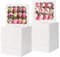 Cookie Boxes, 10Pcs Dessert Boxes with Clear Window 10x10x2.5 Inch Large Bakery Boxes White Treat for Muffins, Cupcakes & Pastries (Square 10pcs)
