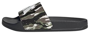 adidas Unisex Kinder ADILETTE SHOWER LOGO SANDALS KIDS, core black/chalk white/tent green, 36 EU