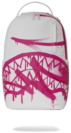 Sprayground Zaino Vandal Rosa Bianco, Tracolla Regolabile, Chiusura Zip, bianco, Taglia unica, Zaino