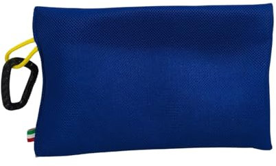 Cuscino TAKIweb da Mare e Sauna Made in Italy – Supporto Ergonomico per Schiena e Collo – Galleggiante, Asciugatura Rapida, con Moschettone. Relax in Spiaggia, Piscina o Sauna. (BLU)