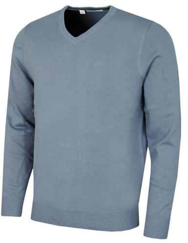 Calvin Klein Mens 2026 V-Neck Soft Cotton Easy Care Golf Sweater