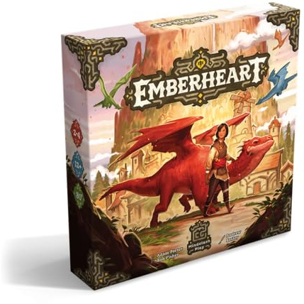 Mindclash Games Emberheart – Mid-Weight Worker Placement & Dragon Rescue Strategy Board Game | 2-4 Players | 60-90 Min Playtime | Fantasy Strategy Adventure