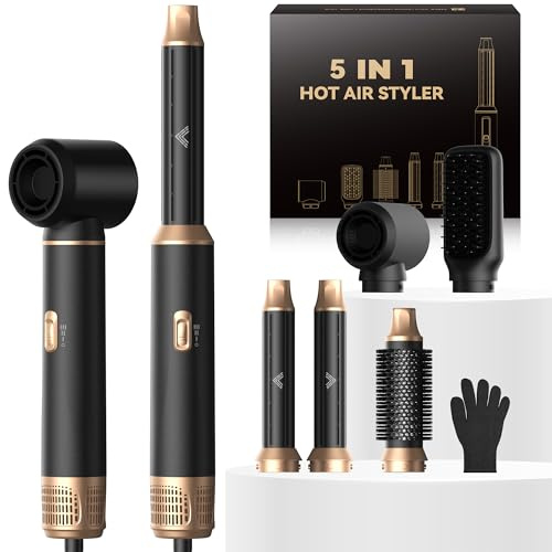 Atopskins Haarstyler Airbrush 5 in 1 Air Styler Hairstyler Stylingbürsten