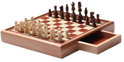 LuminaCreek Games International Chess Chess Board Games Storage Drawer Chess Set High-end Wooden Classical Board Game Portable For Beginners