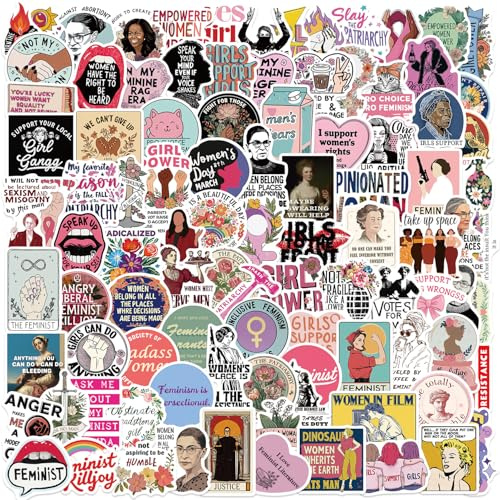 100 Stück Feministische Aufkleber, Girl Power Sticker für Frauen, Inspirierende Wasserdichte Vinyl Sticker Set für Laptop Wasserflasche, Women Empowerment Geschenke für Mädchen Frauen
