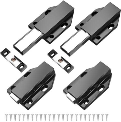 4PCS Push to Open Drucktüröffner, Push to Open Türöffner, Schubladen, Tip-On Türöffner, Magnetschnäpper Druckschnapper, für Einfache und Elegante Türöffnung