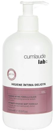 Cumlaude Lab Deligyn Intimate Hygiene - Gel nettoyant intime pour ménopause et climatère, pH neutre et Aloe Vera, formule douce - 500 ml