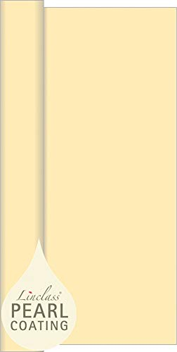 Sovie HORECA Tischdeckenrolle mit Pearl Coating (wasserabweisend), passend für Private Feiern und Gastronomie,120 cm x 25 m, 1 Stück (Creme)