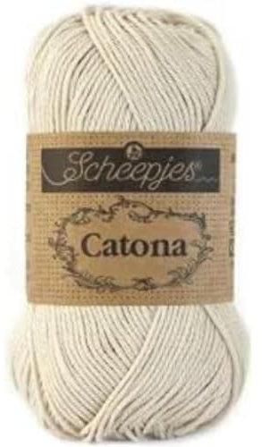 Scheepjes Catona Cotton Yarn, 505 Linen, 1x25g