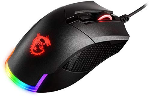 MSI Clutch GM50 - Ratón (Ambidextro, Óptico, USB, 7200 DPI, 1 ms, Negro)