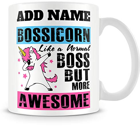 Boss Personalised Mug Gift – Bossicorn - Like A Normal Boss, But More Awesome