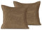 AmeliaHome 2 Kissenbezüge 45x45 cm Cappuccino Steppung Velvet Samt Laila