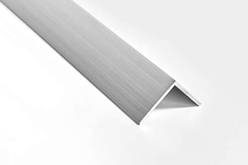 nielsen Aluminium Winkelprofil Natur (Pressblank) 2000x25x25 mm, Stärke 1,5 mm, Länge: 200 cm, gleichschenklig, Made in Germany, Eckschutzprofil, Kantenschutz, Abschlußprofil, Ausgleichswinkel