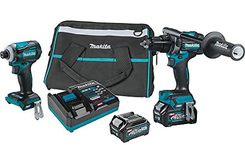 Makita GT200D 40V Max XGT Brushless Lithium-Ion 1/2 in. Cordless Hammer Drill Driver/ 4-Speed Impact Driver Combo Kit (2.5 Ah)