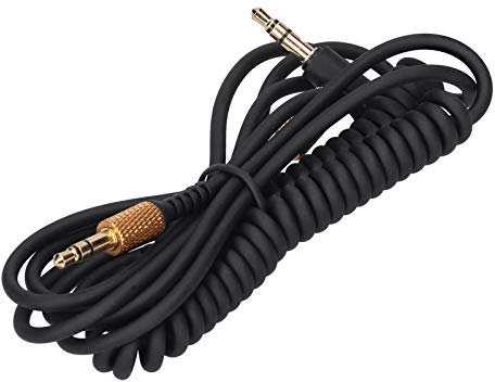 Denash Cable de Audio de 3,5 mm, Auriculares Macho a Macho AUX Cable en Espiral Auriculares Cable de Resorte de Audio de 3,5 mm Cable de Alta fidelidad estéreo de Repuesto