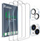 Ferilinso Verre Trempé Conçu pour iPhone 13 Mini, 3 Pièces HD Film Vitre Protection écran avec 2 Pièces Caméra Arrière Protecteur, Coque Amical, Dureté 9H, 5.4 Pouces 5G, Sans Bulles