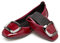 MACHSWON Womens Ballet Flat Slip On Foldable Ballet Flats with Buckle, Portable Ladies Slip On Loafers(Smooth Red, Size 5.5)